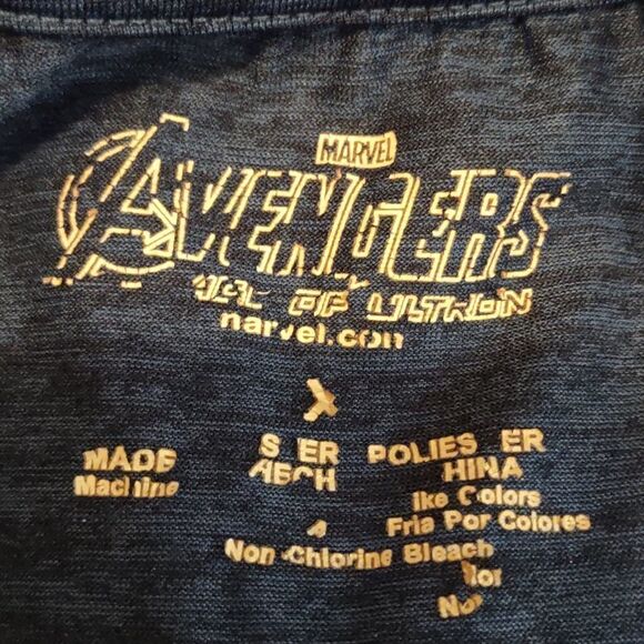 Marvel Avengers Captain America Men's XL long sleeve Blue Red White Shield top - Picture 3 of 5